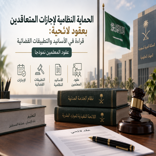 الحماية النظامية لإجازات المتعاقدين بعقود لائحية: قراءة في الأسانيد والتطبيقات القضائية عقود المعلمين نموذجاً